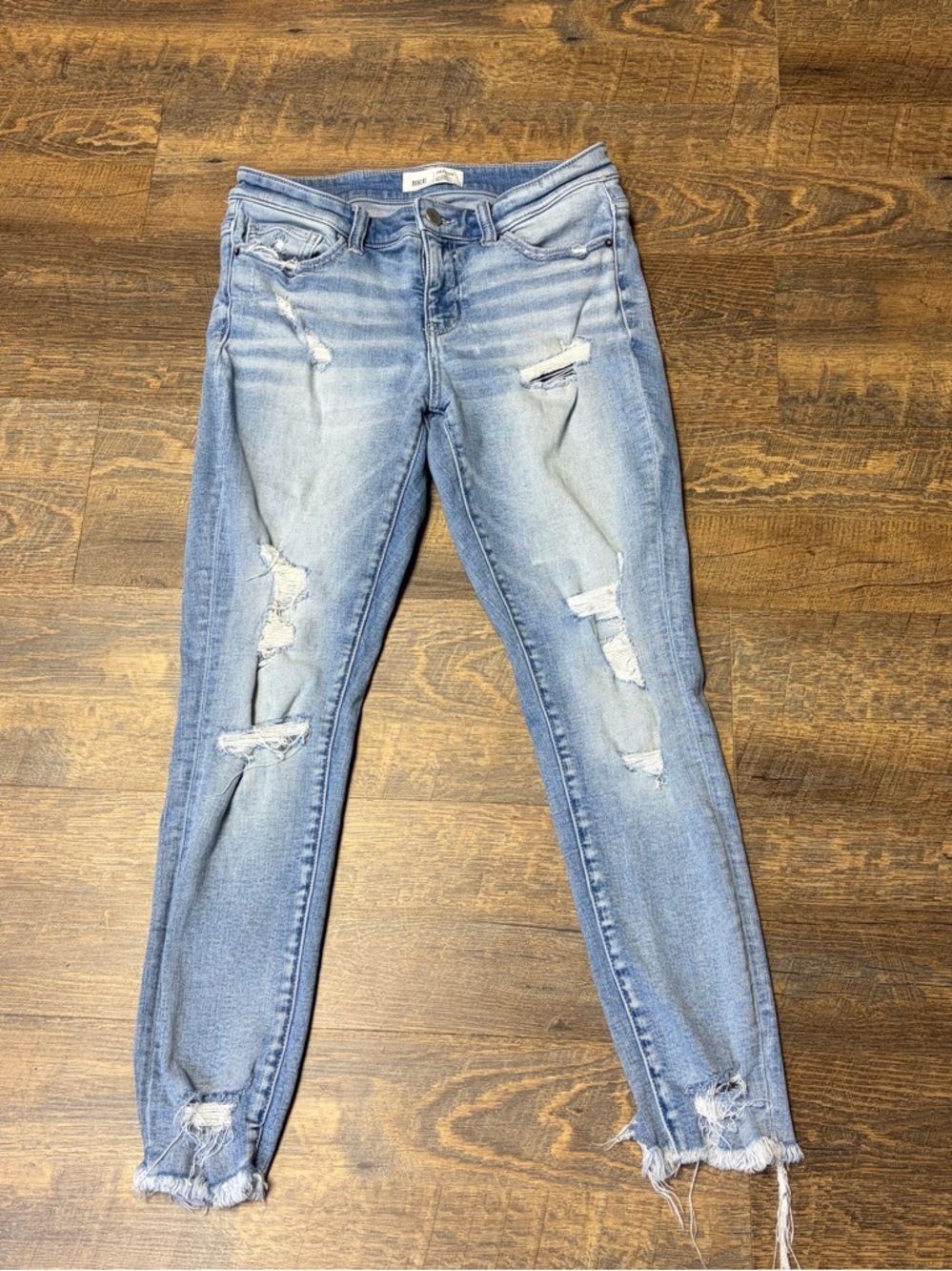 BKE Payton Universal Fit Mid Rise Ankle Skinny Jeans Women 27 Distressed Stretch